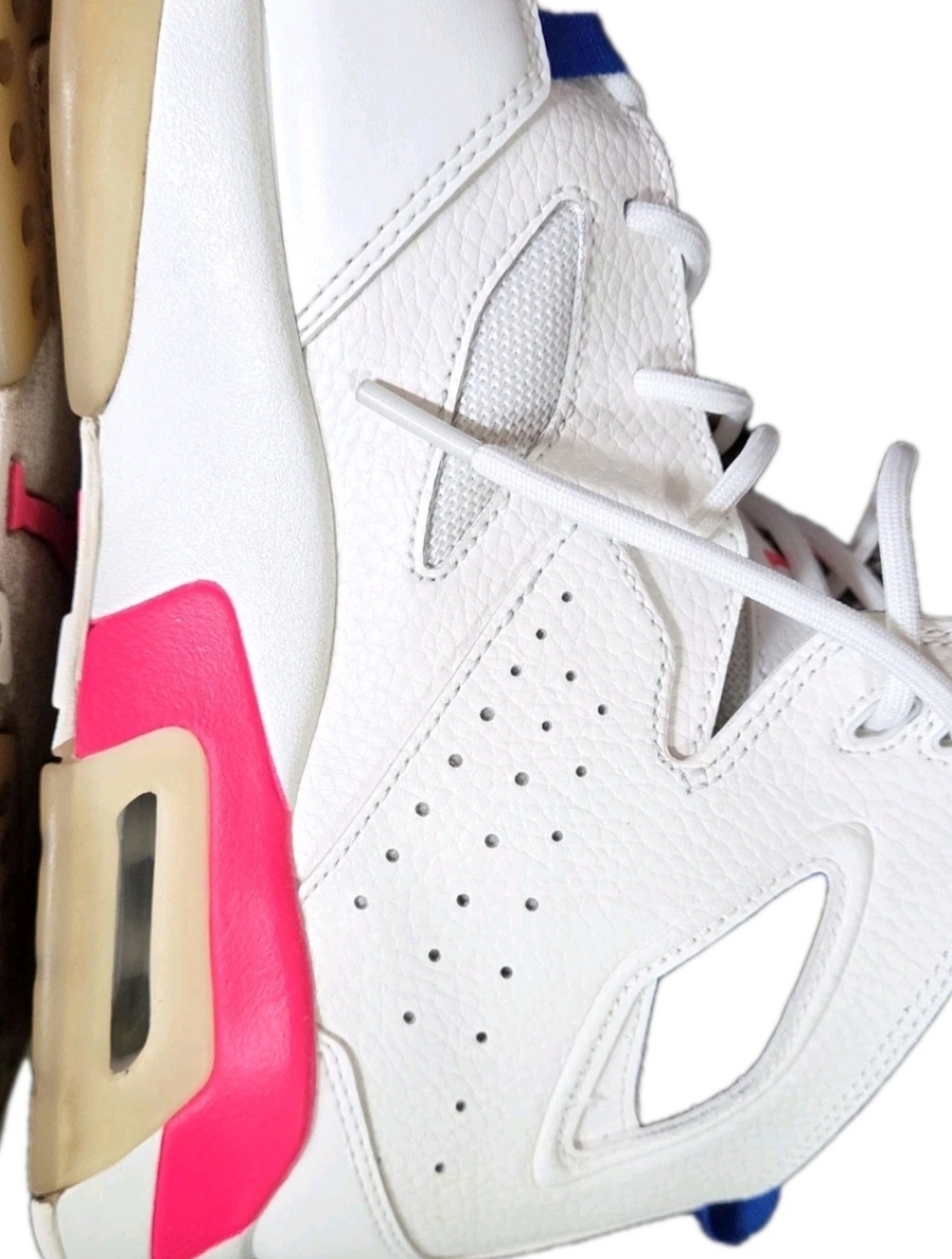 Jordan Flight Club 91 Men’s Basketball Shoes US Men's Size 11.5 Sail/Pink/Blue - Picture 5 of 13
